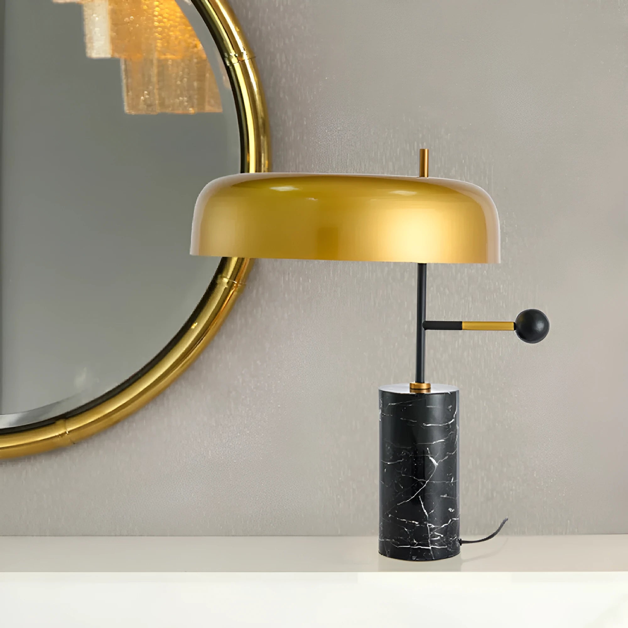 European style decorative table lamp with warm white light for bedroom or hotel use