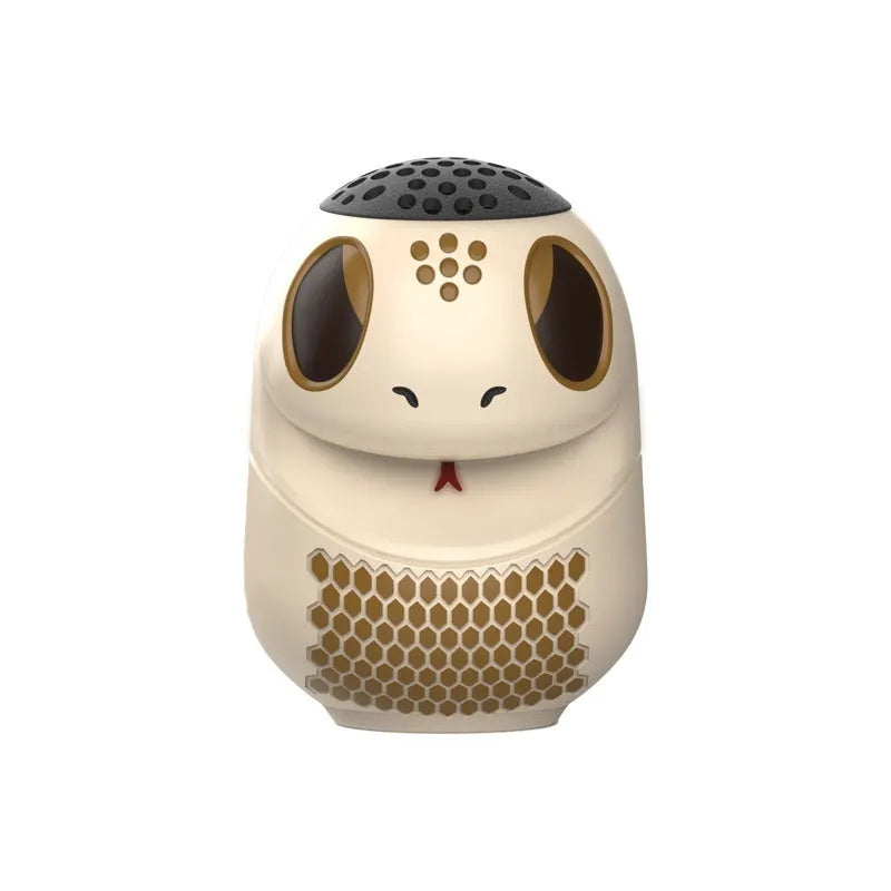TK900 white cartoon-themed portable Bluetooth speaker with card insertion slot and LED lighting