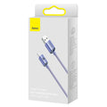 Crystal Shine Series USB to Type C 100W fast charging data cable with aluminium alloy casing and braided-fabric cable in black