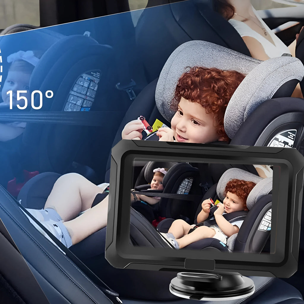 HD 1080p car baby monitor with 4.3 inch IPS screen, IP68 camera and 5 metre cable