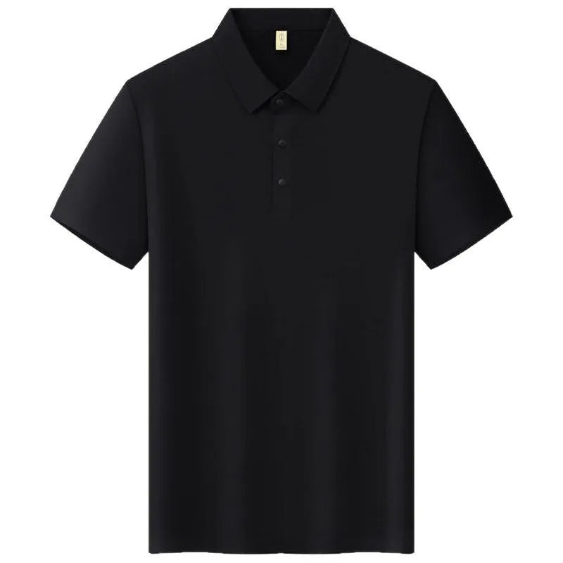 Men's slim fit plain t-shirt in lightweight fabric with seamless lapel, showing available colour options