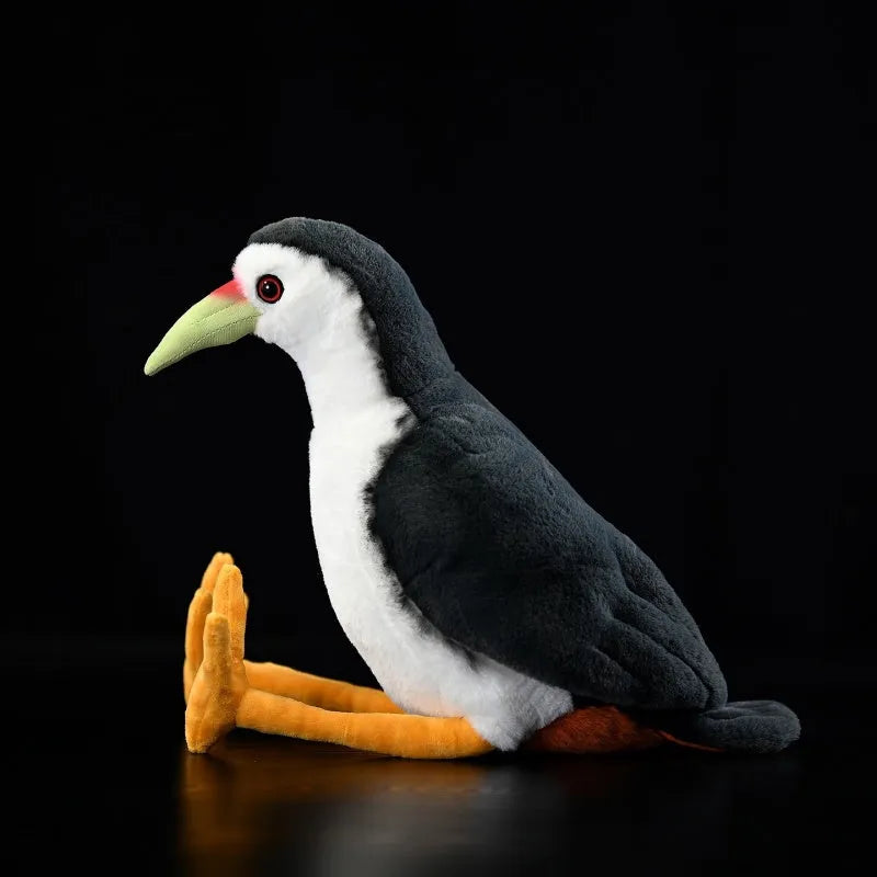 White-bellied rail plush toy 27cm polyester white-faced rail doll with white-breasted waterhen colours