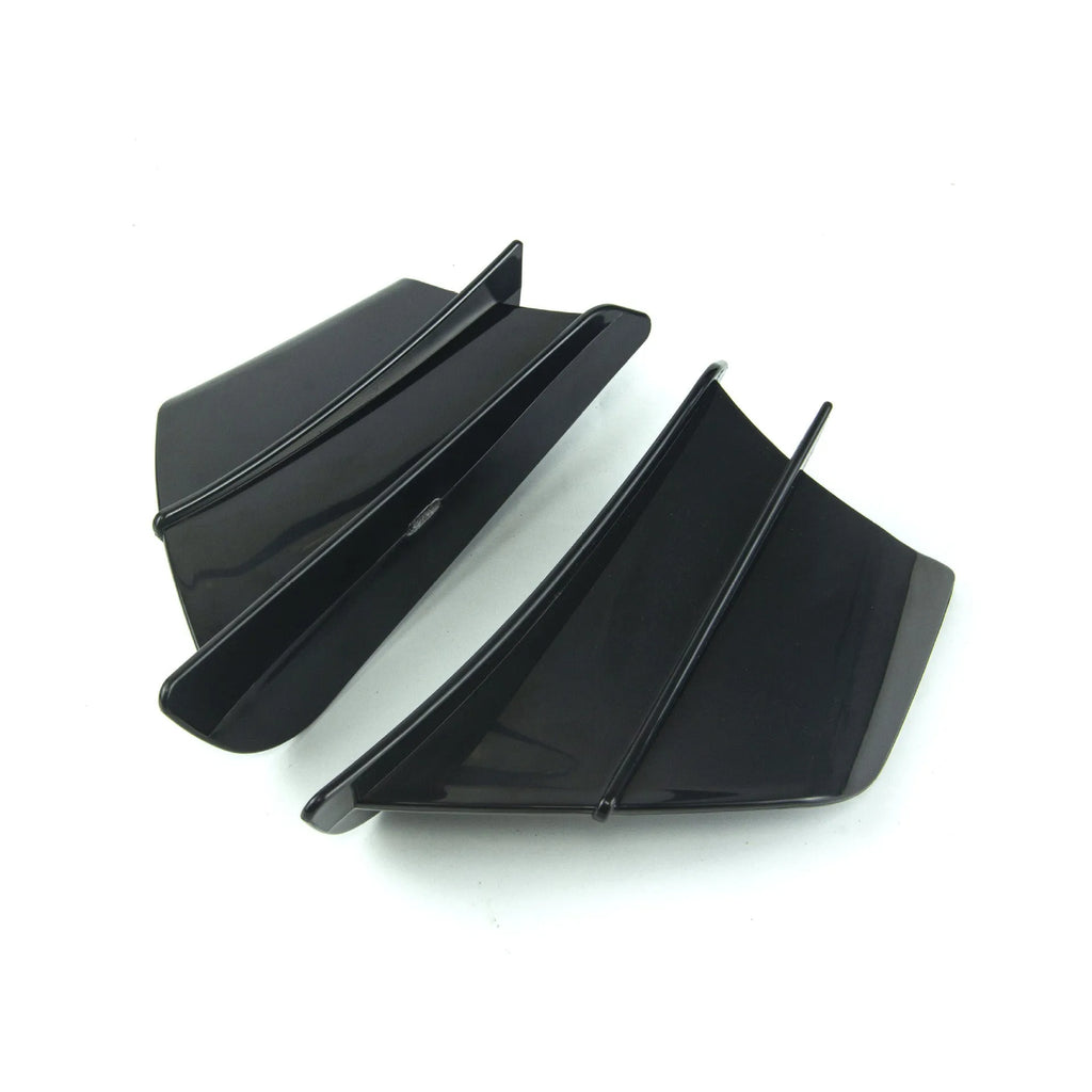 Universal motorcycle spoiler wing accessory for air diversion in 18x8cm size with multiple pattern options