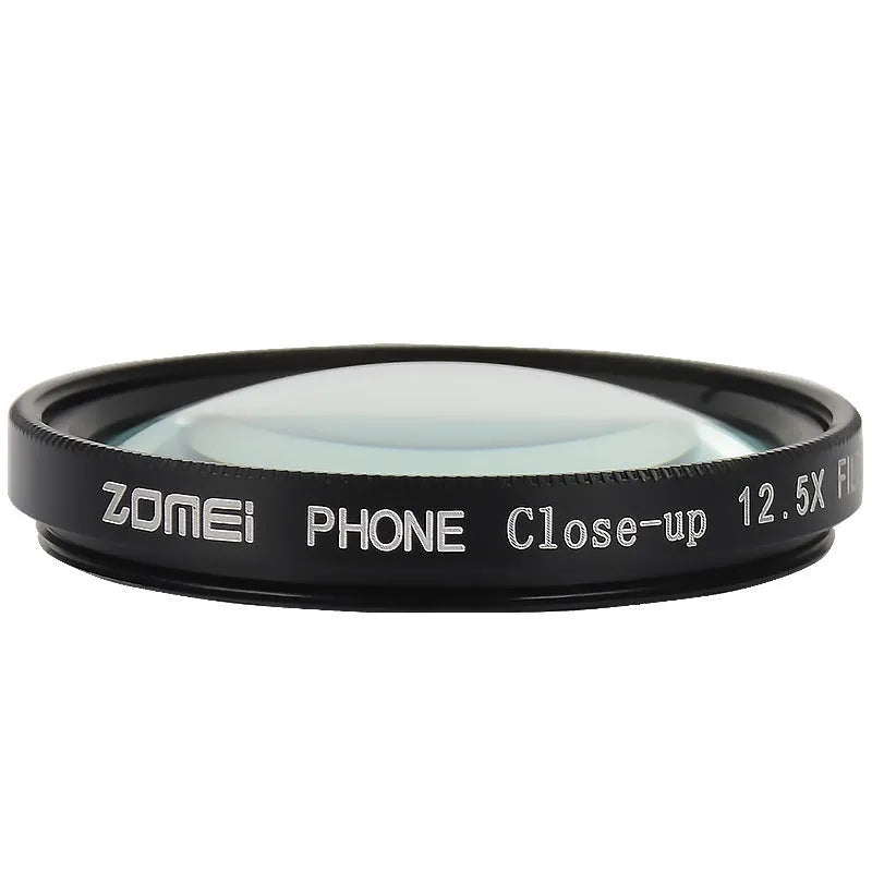 Smartphone macro photography lens with aluminium alloy frame and clip attachment
