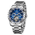 Men's automatic mechanical watch with stainless steel strap and metal case in various colour combinations.