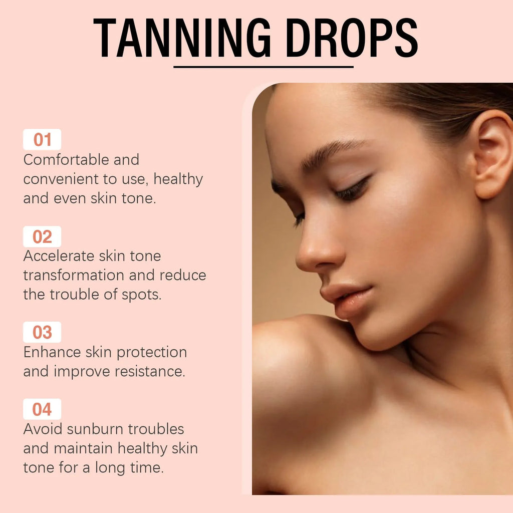 60ml bottle of Sun-free Natural Beauty Black Drops with droplet applicator for skin tone treatment