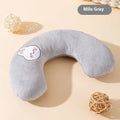 Cat U-shape pillow with wooden frame in Lomi Brown colour on a light background