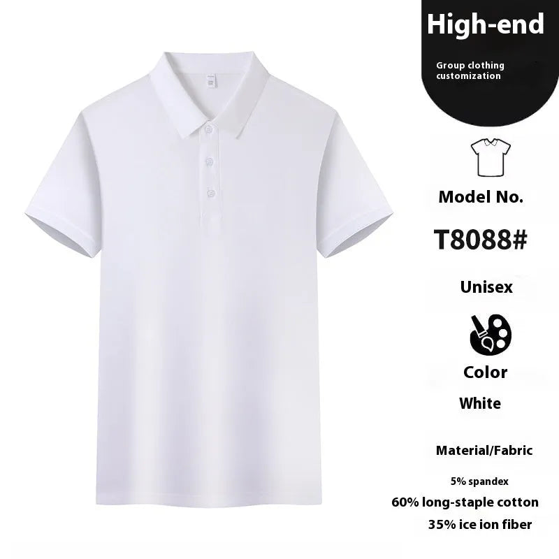 Men's short sleeve polo t-shirt in cotton spandex blend available in multiple colours and sizes