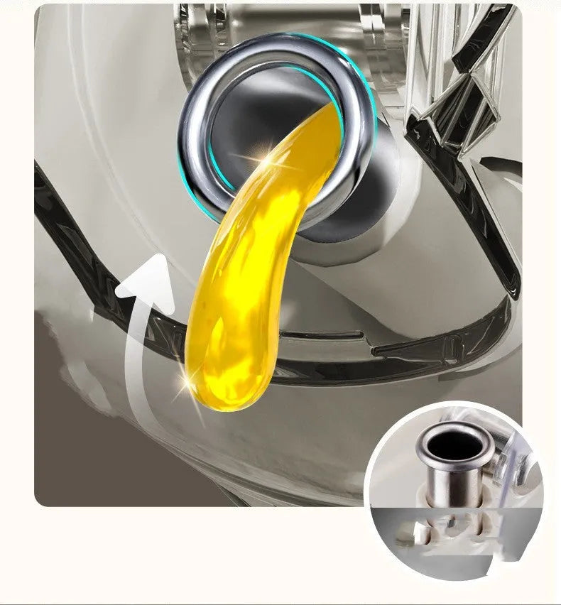 Warm grey 550ml glass oil sprayer bottle with dual pouring and spraying functions