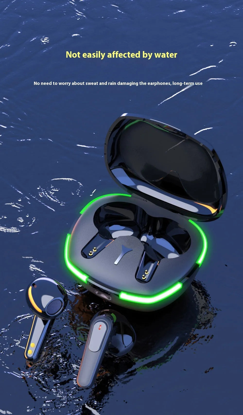 Pro60 wireless in-ear Bluetooth headset in black with NFC and voice control