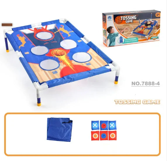 Cloth sandbag throwing ring game board, 36.5 x 7.5 x 19cm indoor outdoor toy set for teenagers.