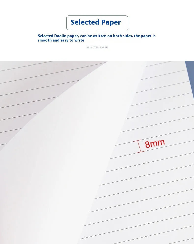 A4 and A5 size notebooks with grid paper and tearable sheets.