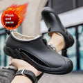 Men's short ankle plastic rain boots in black, grey and green colour options
