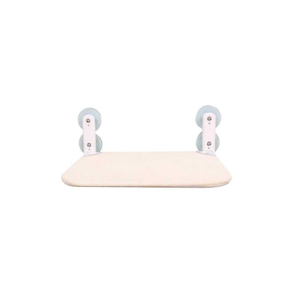 Cat litter seat cushion with stainless steel frame and suction cups on window