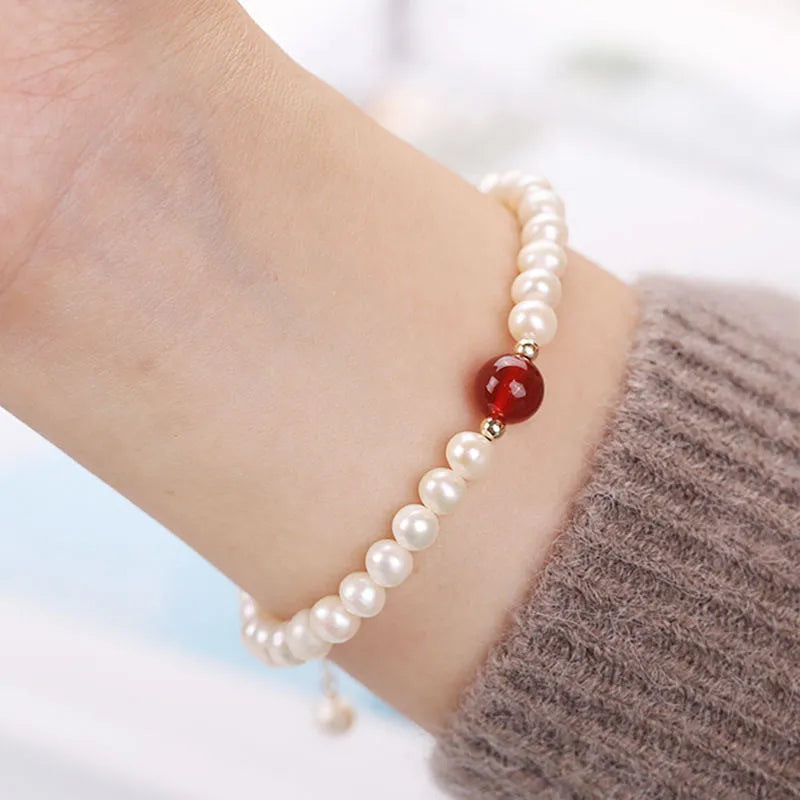 Chinese style glass bracelet with bamboo joint design elements in multiple colour options