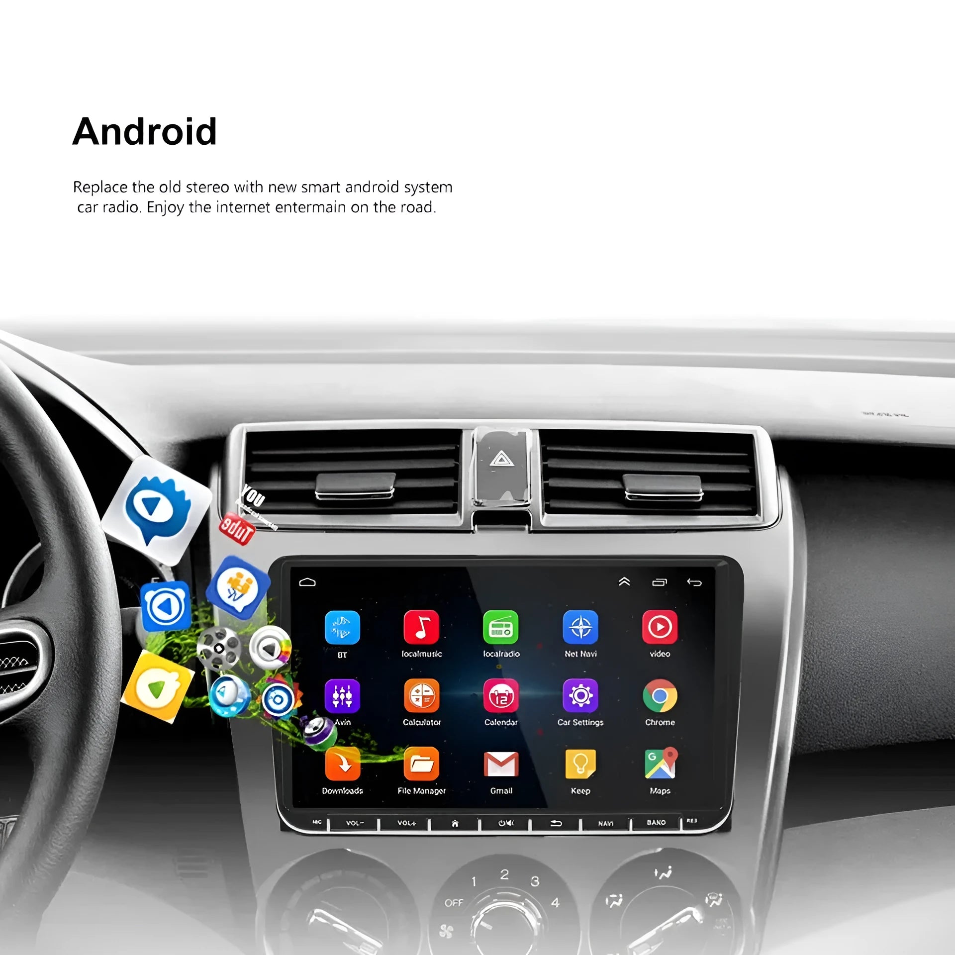 9 inch car radio head unit with touchscreen for Volkswagen Golf Polo dashboard