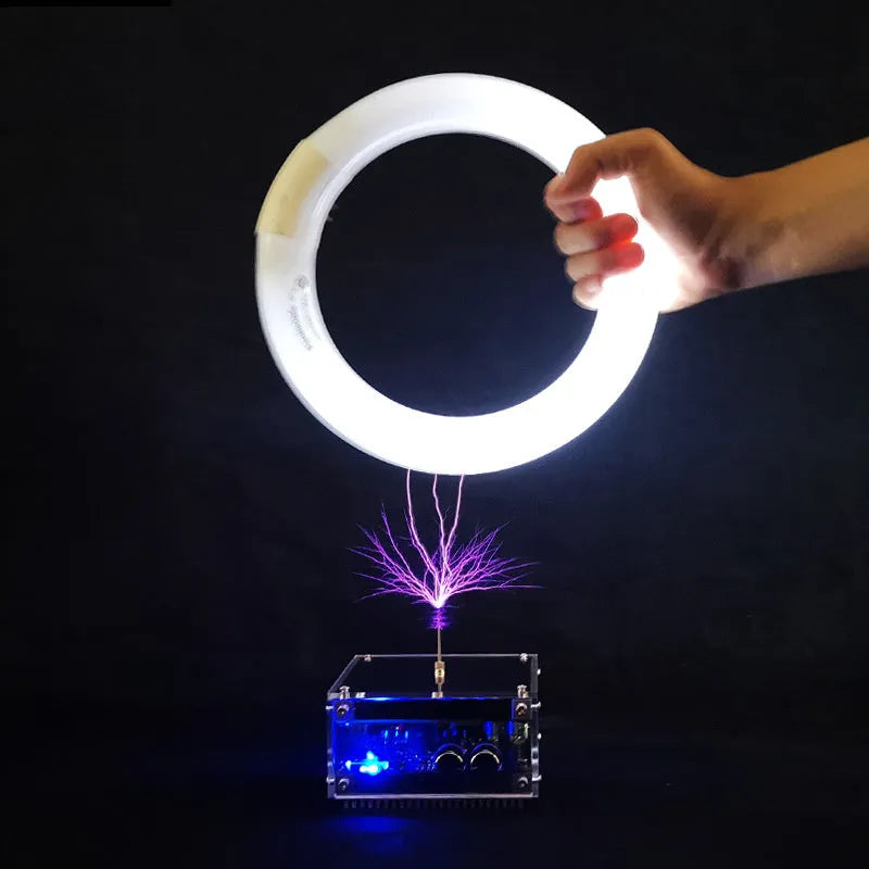 Music Tesla Coil 10cm vinyl record format with copper substrate, long arc and Bluetooth music dual mode