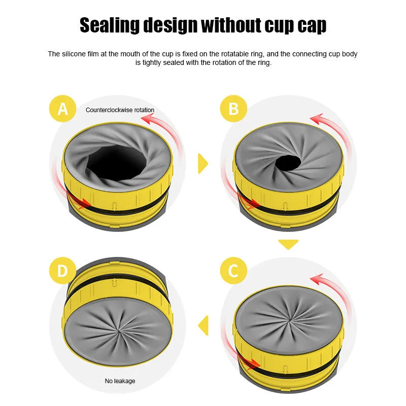 Twist cup travel tumbler with cartoon pattern and silicone seal membrane