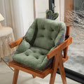 Thickened office chair cushion in solid colour, plush fabric, with four holes for attachment, 45x45cm size