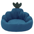 Carrot-shaped kennel bed for small and medium dogs in plush fabric, available in multiple colours and sizes S M L