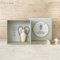 Boxed plastic resin guardian angel ornament in cartoon style for gifting