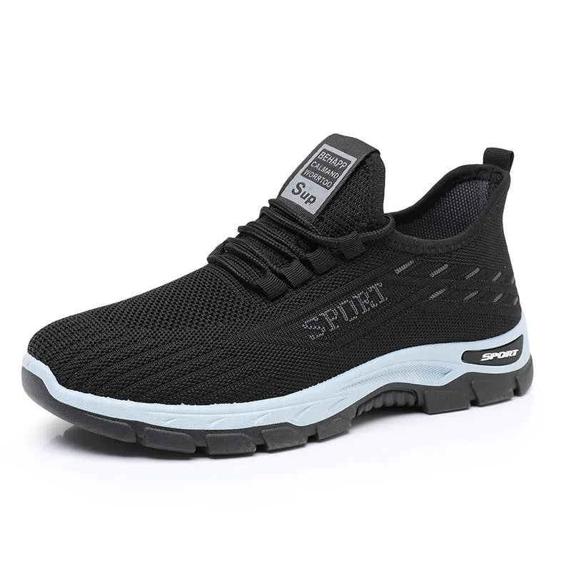 Casual low-top sneaker with soft PVC sole in men's black and women's light purple colour options.
