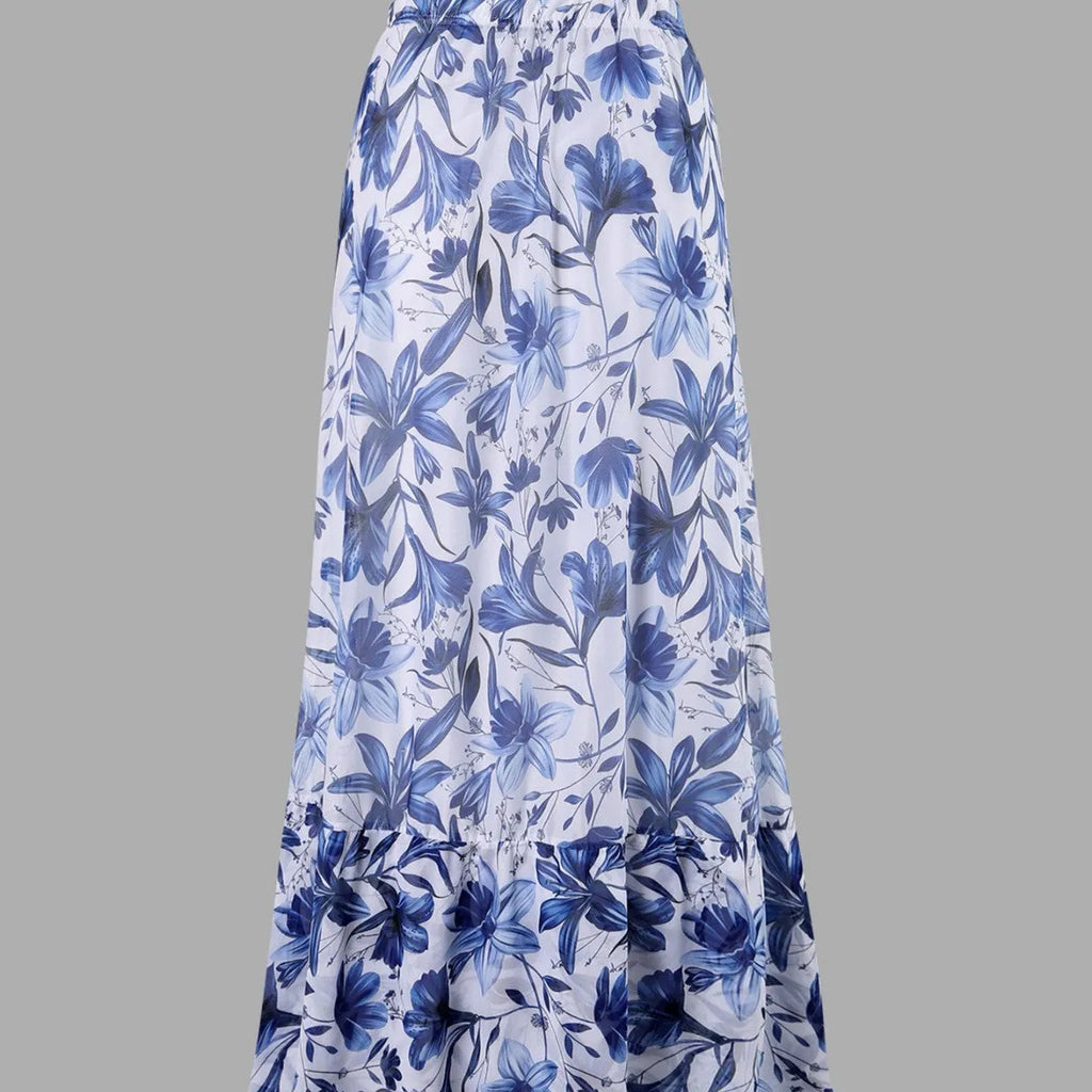 Women’s high waist one-piece bikini swimsuit with chiffon dress, quick-drying nylon polyester fabric, sleeveless, solid colour, sizes S to XL