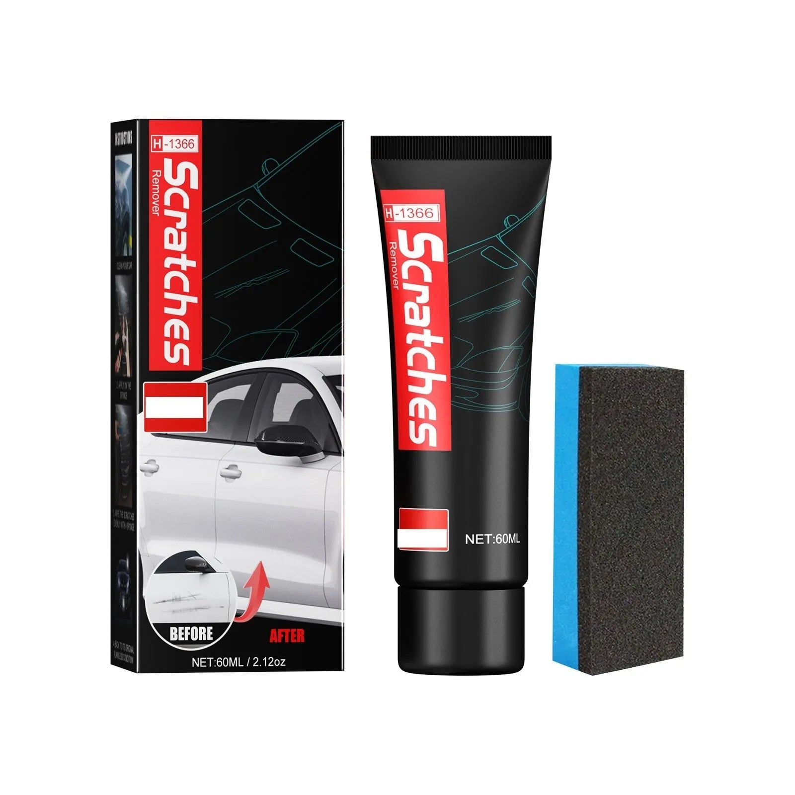 60 ml tube of car scratch repair cream for automotive paint scratch removal