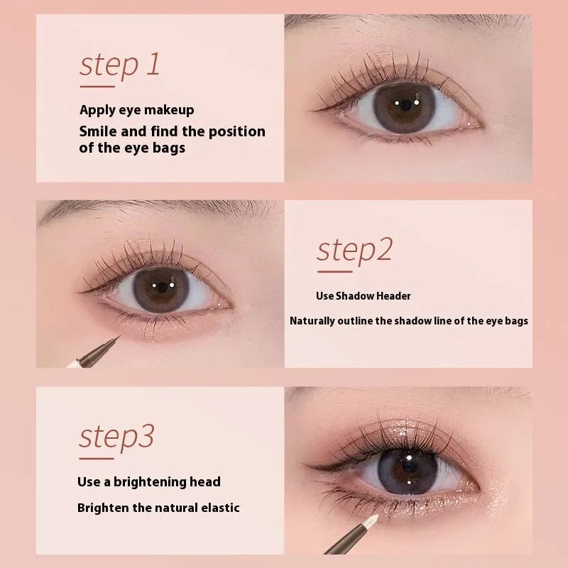 Dual-ended liquid eyeliner pen with stereoscopic star eyes design and pearlescent finish
