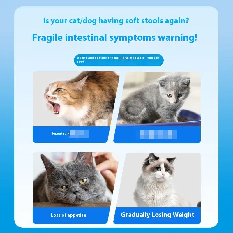 Bottle of 180 active probiotic tablets for pet digestive health.