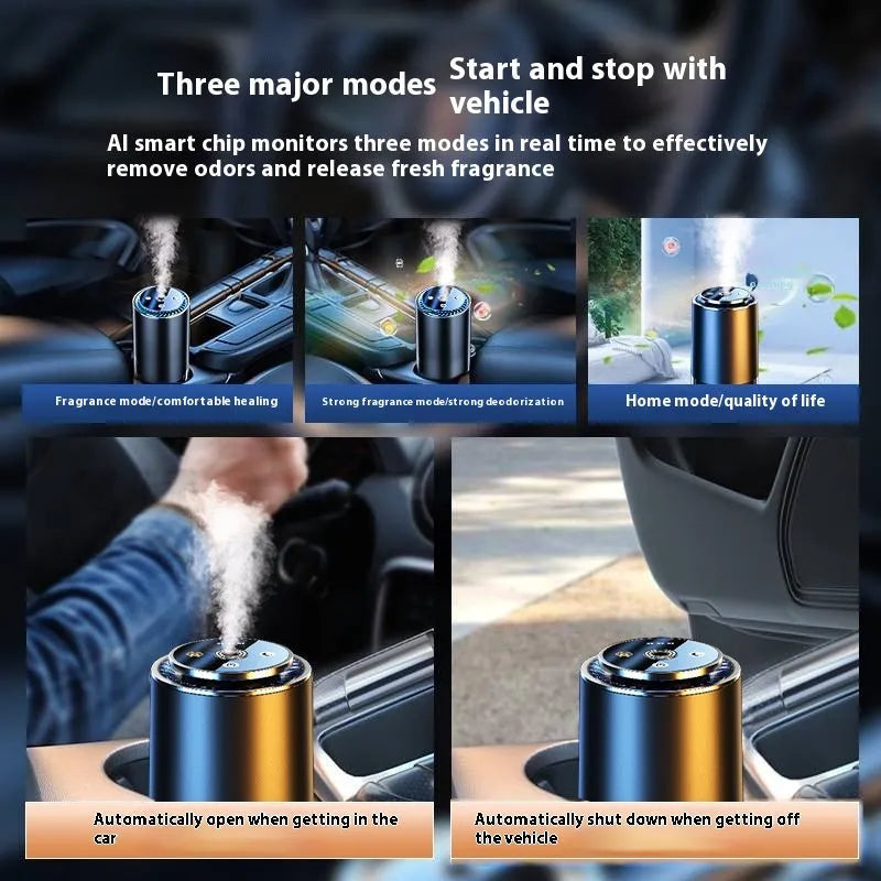 Starry sky car aroma diffuser with atmosphere lighting, aromatic and deodorant functions, Classic Gulong or Alpine White Tea fragrance