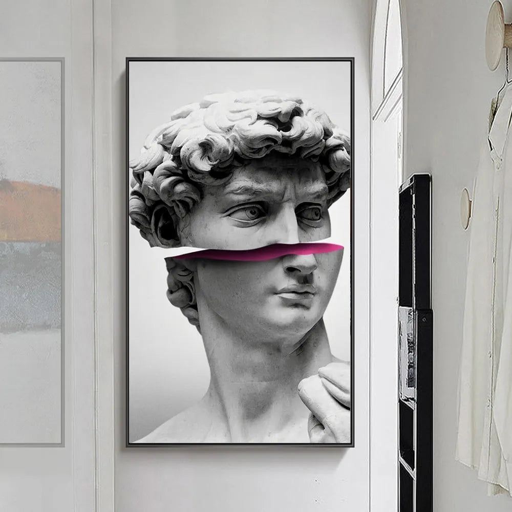 Sculpture canvas art poster fashion simplicity print in picture colour on matte canvas surface