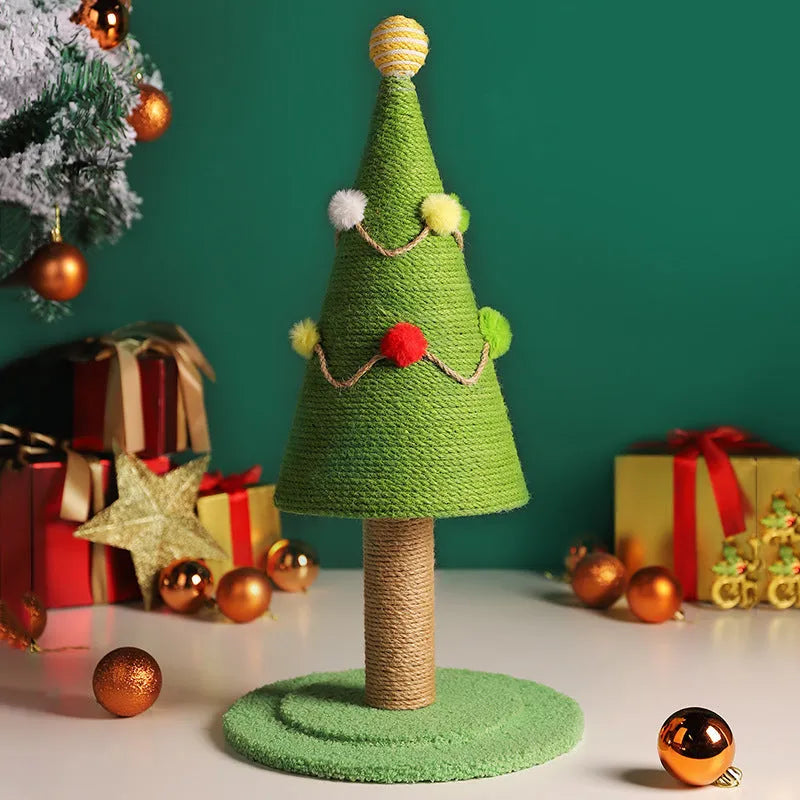 Christmas Minimalist Cat Climbing Frame, sisal, wear resistant, Christmas tree colour, fashion simple style