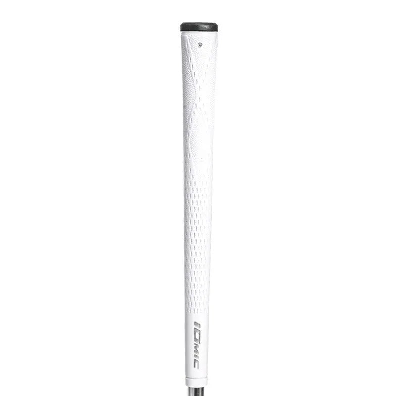 TPE material golf grip shown in various colour options including pink, red, and black.