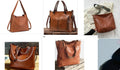 Large grey ladies shoulder bag made of water-resistant polyester with a zip closure and adjustable strap.