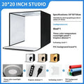 50cm folding photo light box with metal frame and integrated USB lighting for product photography