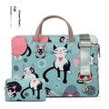 Cartoon animal print polyester laptop bag with Alien Cat pattern for 10 to 16 inch devices