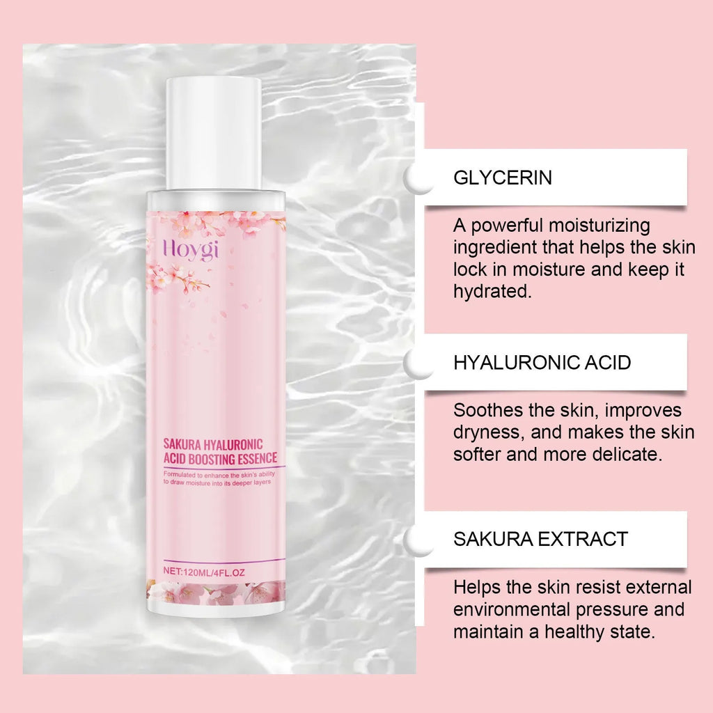 120ml bottle of Hyaluronic Acid Skin Moisturising Lotion with cherry blossom extract.