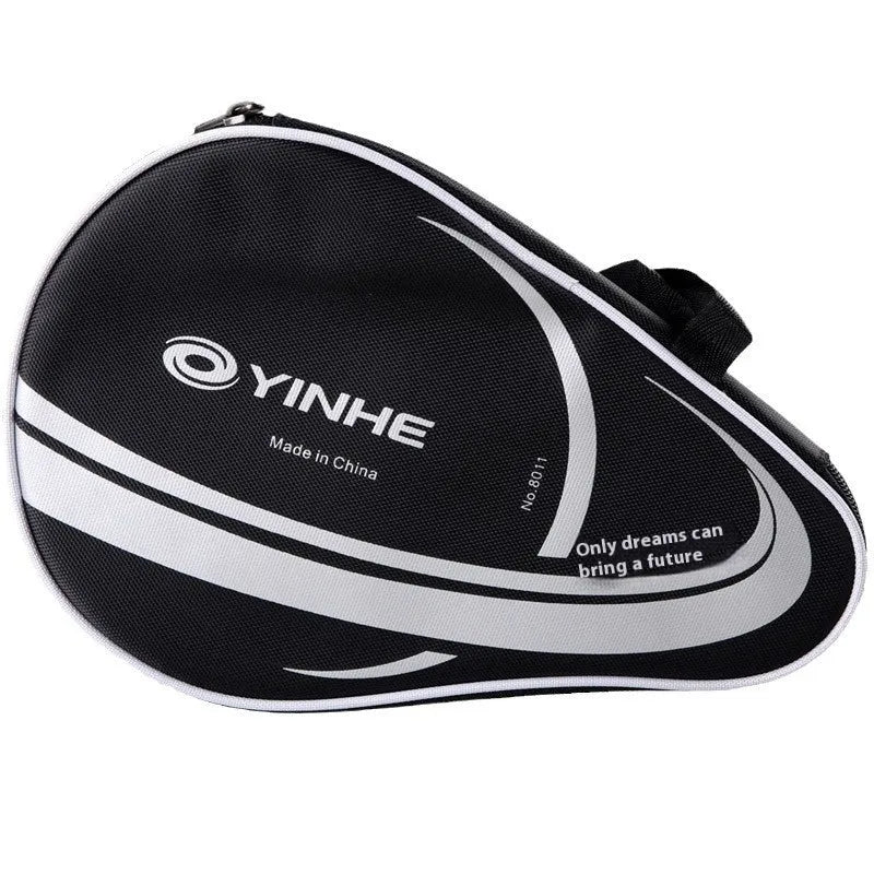 Nylon gourd bat bag for table tennis paddle in black and silver colour option