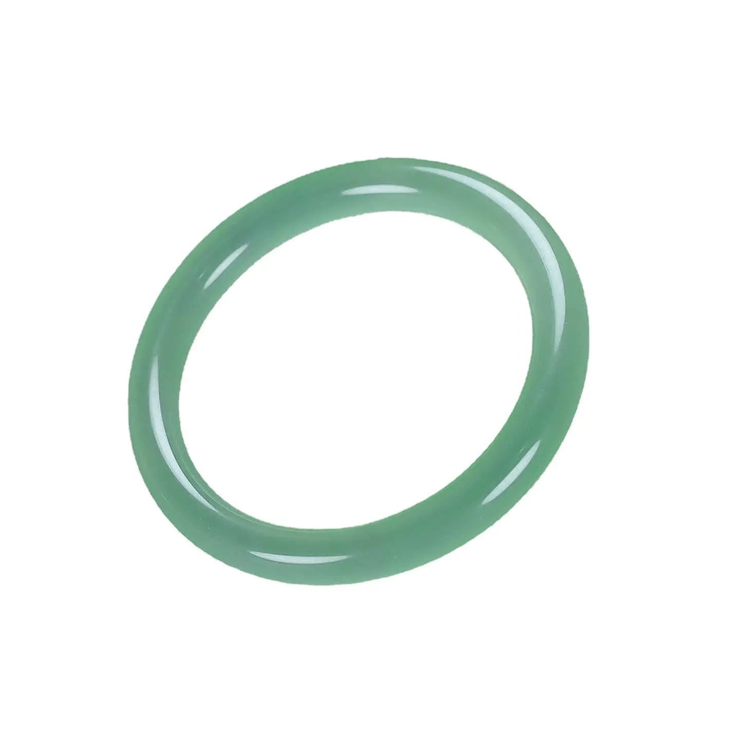 Jade bracelet with floating flower design and auspicious cloud patterns in ice-like emerald appearance