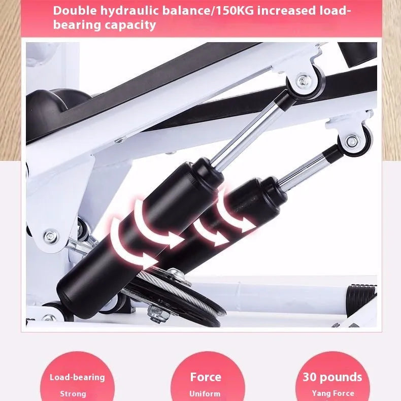 Black hydraulic elliptical jogging machine for home fitness with compact 44x36x33 cm size and 150kg load capacity