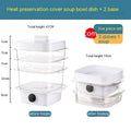 Multi-layer transparent plastic dish cover with temperature display in white colour