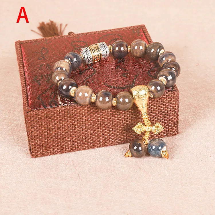 Men's gradient ceramic chain bracelet in coloured glaze with six colour types.