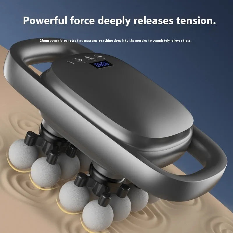 16-head electric waist and leg loosening instrument with multi-gear display screen and Type-C charging port