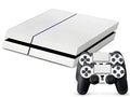 PS4 console and controller with black carbon fibre vinyl sticker skin applied