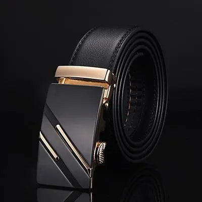 Top quality genuine full grain leather belt for men with metal buckle, available in multiple styles and sizes 110-125cm