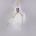 Halloween ghost LED lighting chain with colourful bulbs and battery box for cordless haunted venue decoration