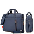 Waterproof Oxford cloth laptop bag in black with multiple compartments and adjustable shoulder strap