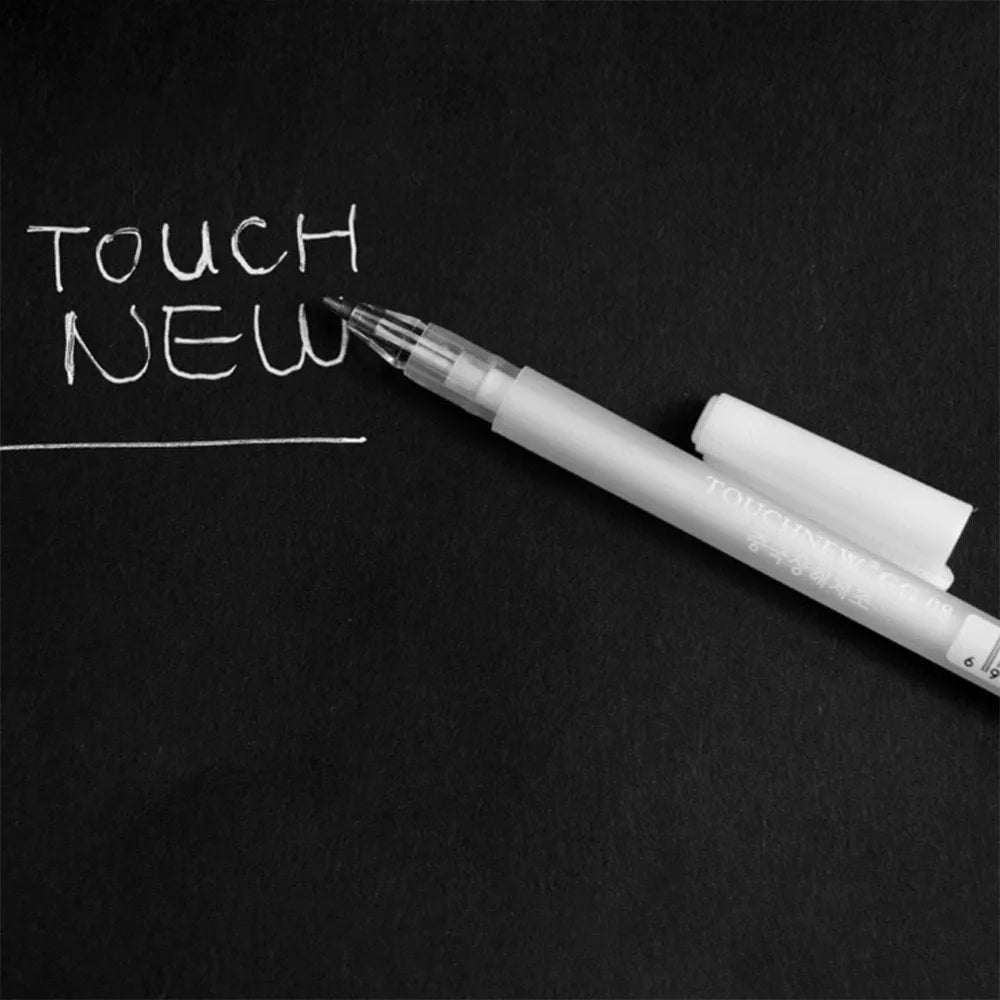 Touchnew hand-painted highlight pen with 0.8mm tip and golden silver white colour options