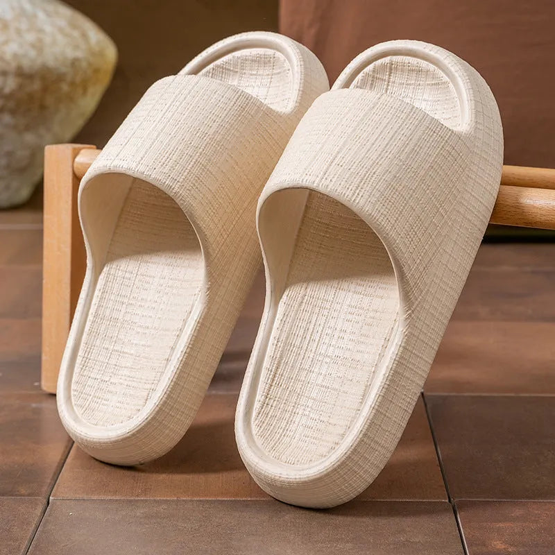 A pair of EVA toe ring slippers in a chosen colour, showing the soft non-slip sole and strap design.